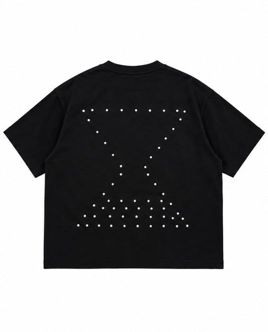 "YOUR TIME?" Boxy fit T-Shirt with Rhinestones