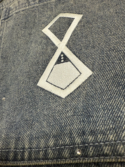 "STAR DAZED" Diamond Studed Baggy Jorts