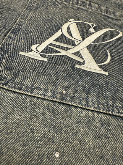 "STAR DAZED" Diamond Studed Baggy Jorts